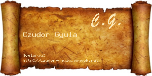 Czudor Gyula névjegykártya